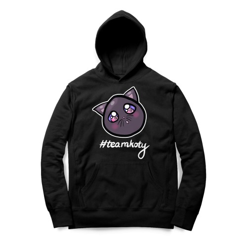 Bluza z kapturem xKitek #teamkoty - Czarna