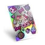 Zestaw naklejek - Cukierek albo Psikus - Hologramowe!