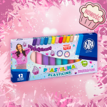 Muffinkowa Plastelina - 12 kolorów - PASTELOWA