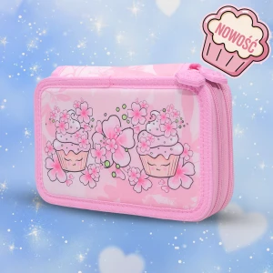 Muffinkowy Piórnik Sakura - dwukomorowy 2026